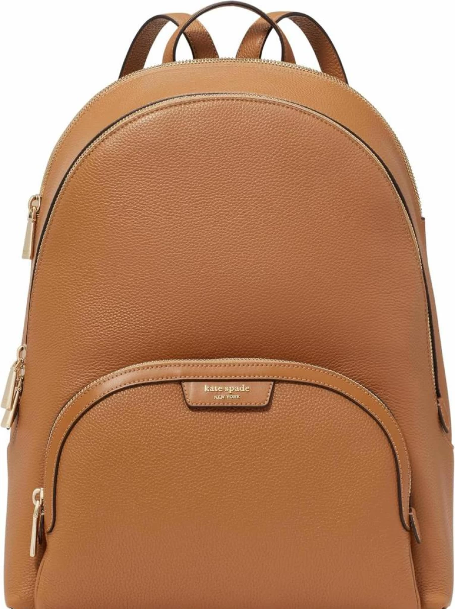 Kate Spade New York Hudson Large Leather Backpack in Bungalow - Pebbled Leather Women's Travel Backpack
