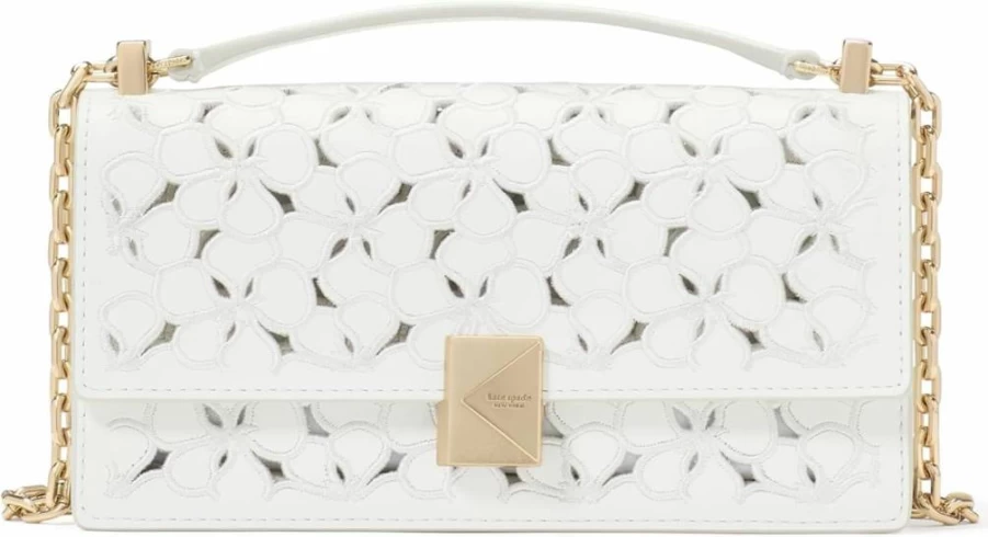 Kate Spade New York Deco Dot Leather Crossbody Bag with Chain Strap
