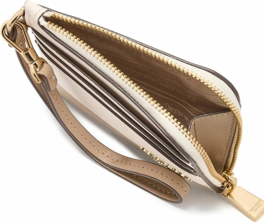 Kate Spade New York Devin Leather Wristlet Card Holder with Coin Pocket