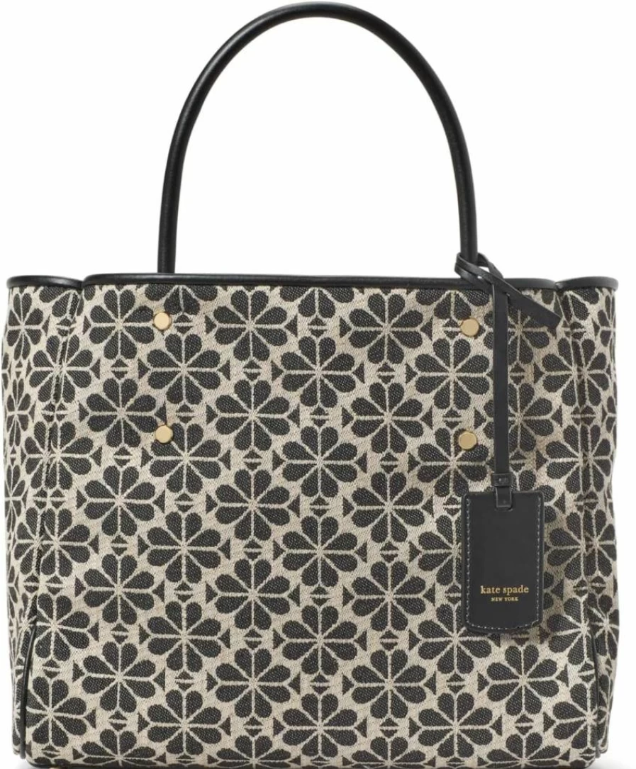 Kate Spade New York Medium Tote Bag with Floral Jacquard Design - Spade Flower Everything Tote for Women