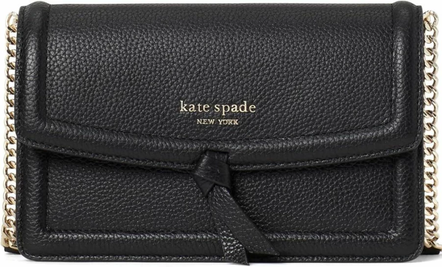 Kate Spade New York Knott Pebbled Leather Crossbody Bag with Flap Closure