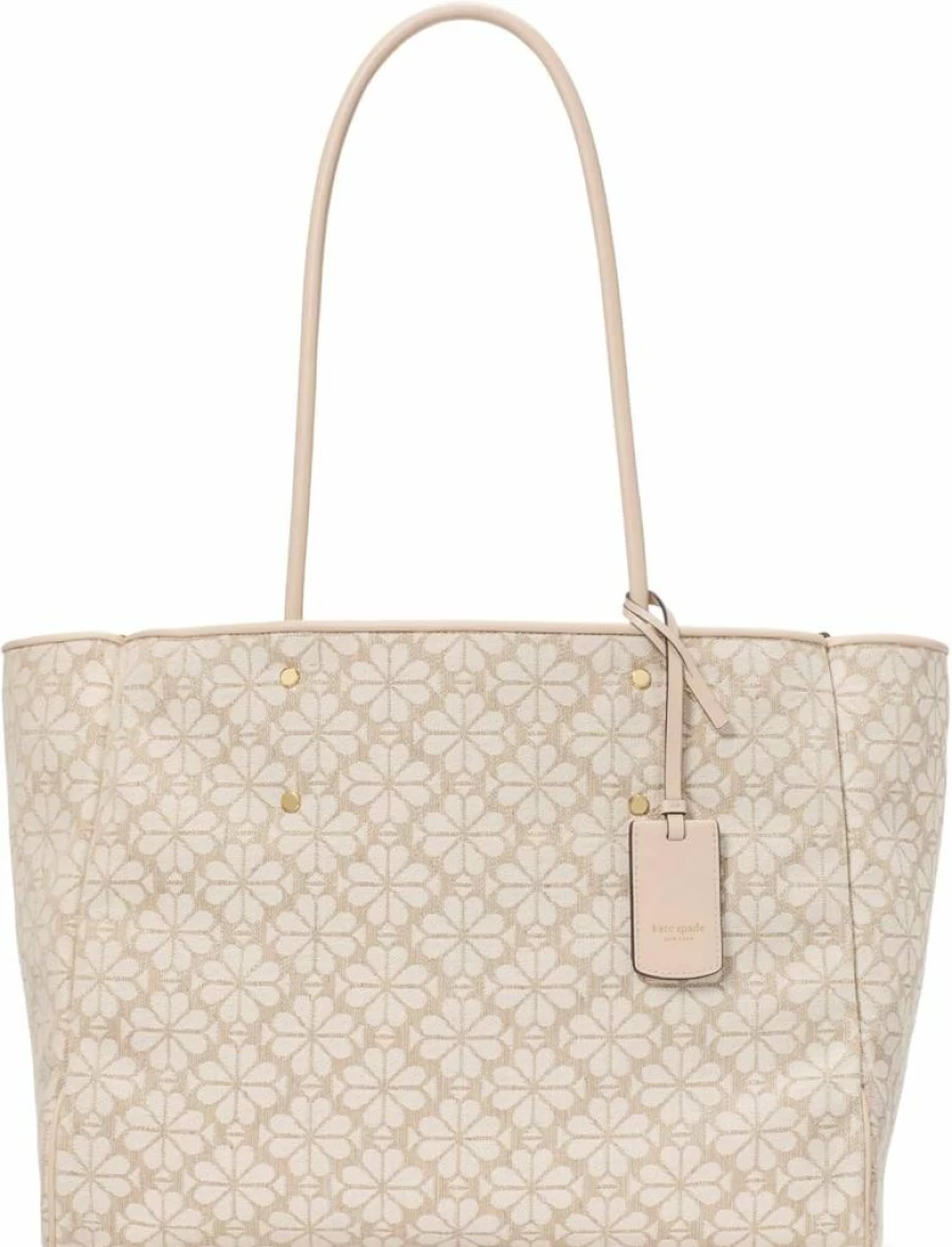 Kate Spade New York Large Floral Jacquard Tote Bag - Natural Multi Color Everything Tote
