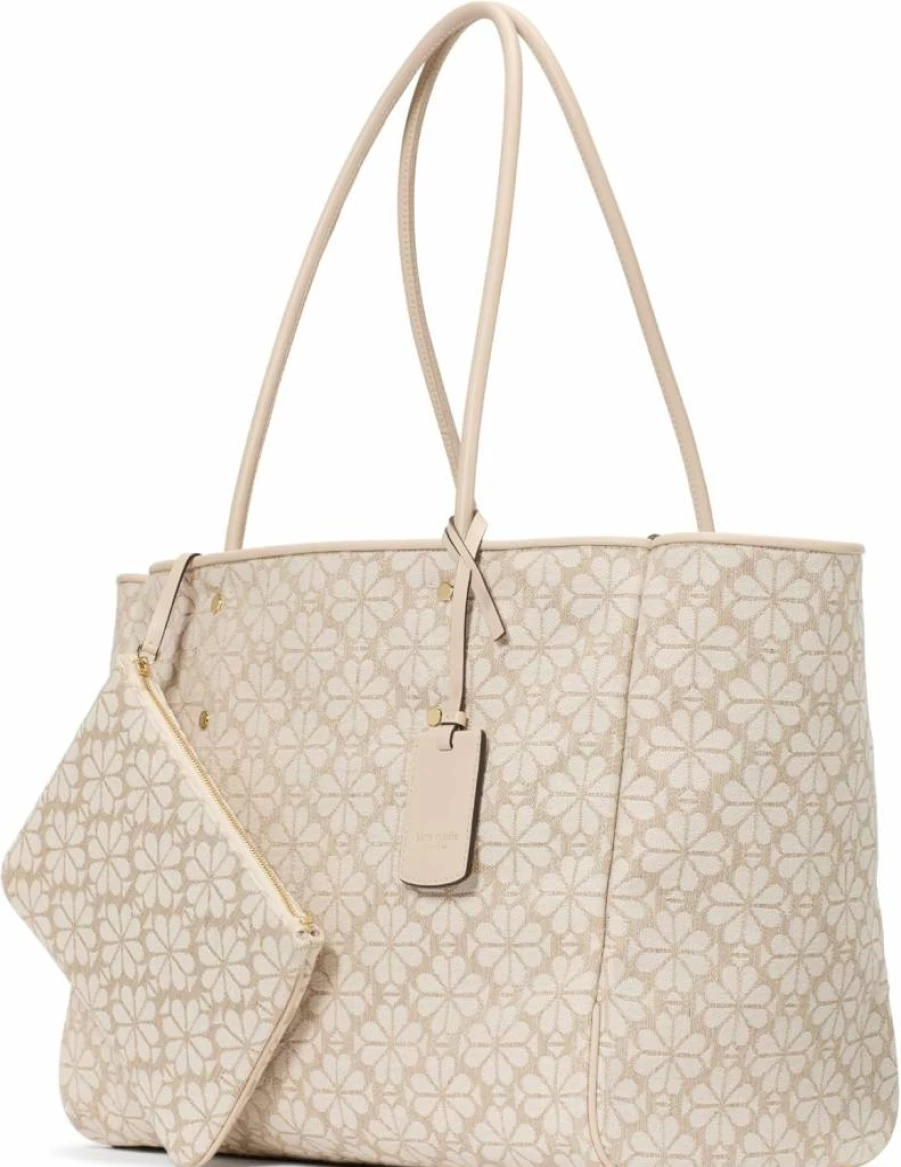 Kate Spade New York Large Floral Jacquard Tote Bag - Natural Multi Color Everything Tote