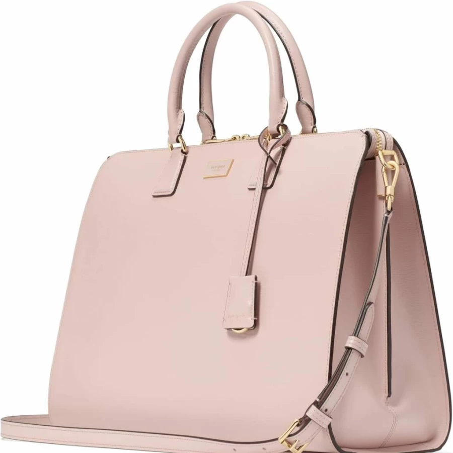 Kate Spade New York Serena Leather Laptop Bag - Stylish Saffiano Tote for Women, Work & Travel Essentials