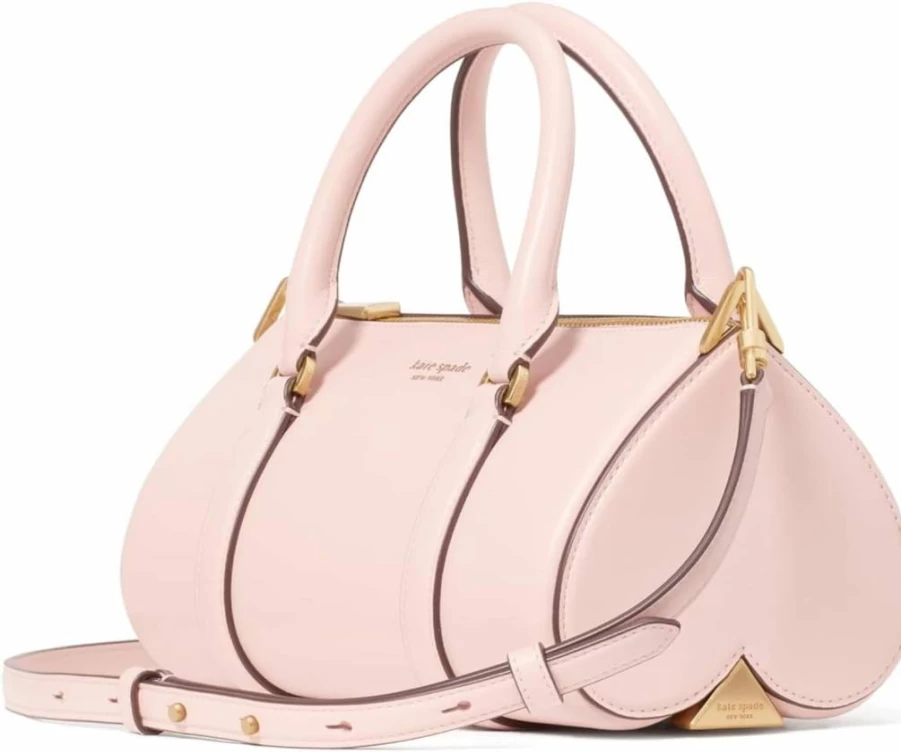 Kate Spade New York Small Barrel Bag in Rose Smoke | Genuine Leather Crossbody Purse for Women | Spade Icon Design