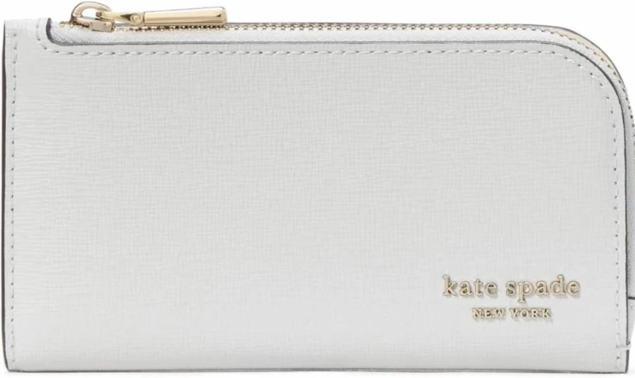 Kate Spade New York Devin Saffiano Leather Slim Bifold Wallet for Women | Small RFID Card Holder | Stylish & Functional
