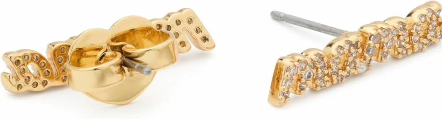 Kate Spade New York Love You Stud Earrings - Gold-Tone Heart Studs for Women