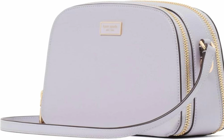 Kate Spade New York Serena Crossbody Bag - Saffiano Leather Double Zip Dome Purse for Women