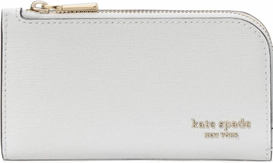 Kate Spade New York Devin Saffiano Leather Slim Bifold Wallet for Women | Small RFID Card Holder