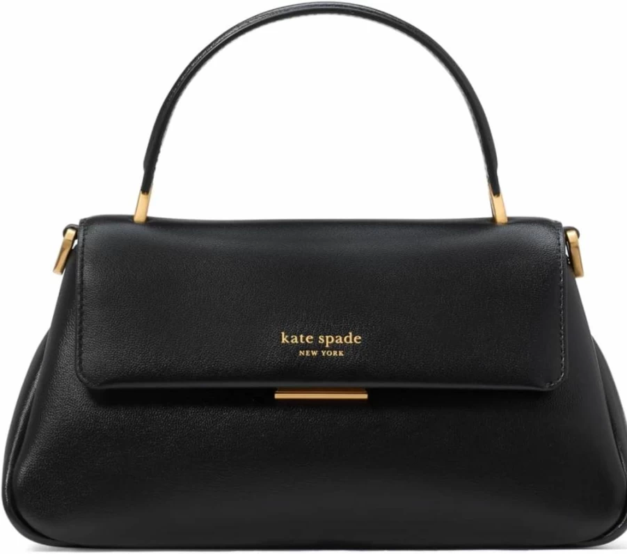 Kate Spade New York Black Grace Leather Small Top Handle Bag for Women