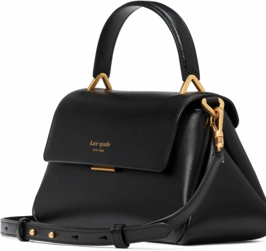 Kate Spade New York Black Grace Leather Small Top Handle Bag for Women