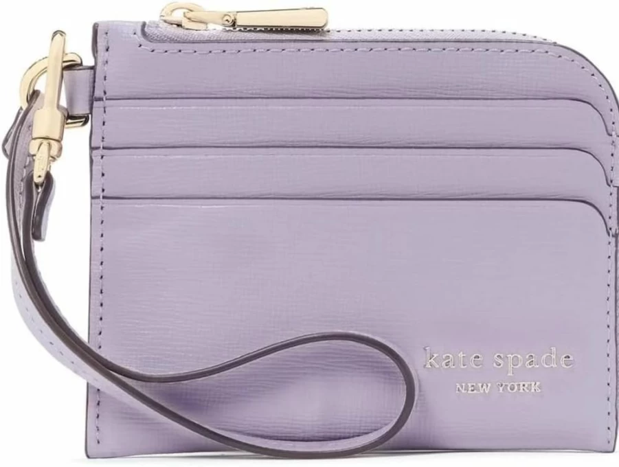 Kate Spade New York Devin Leather Wristlet Card Holder with Coin Pocket