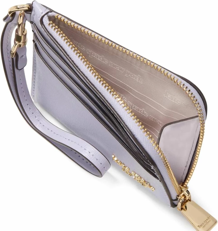 Kate Spade New York Devin Leather Wristlet Card Holder with Coin Pocket
