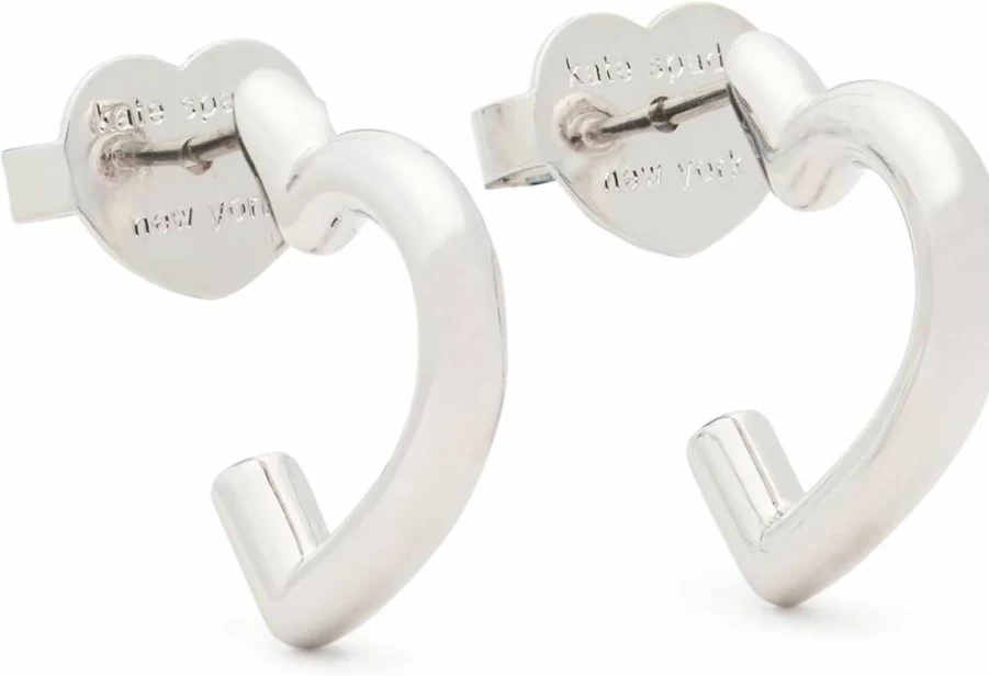 Kate Spade New York Heart You Huggie Earrings - Gold-Tone Huggie Hoop Earrings with Heart Charm
