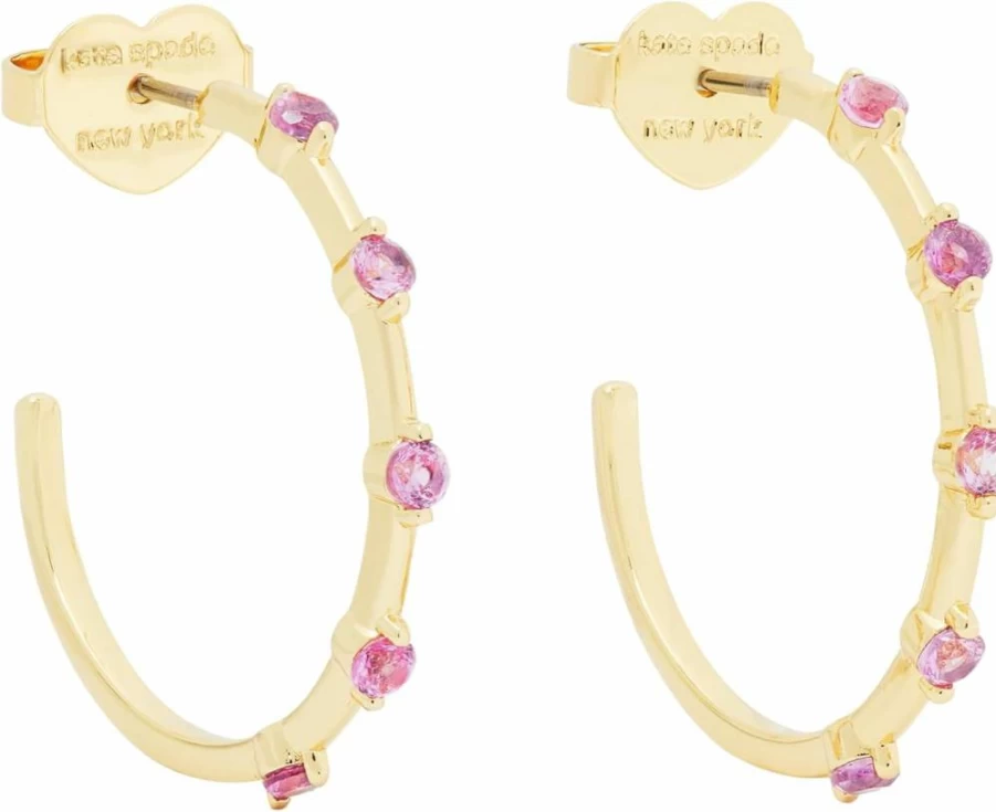 Kate Spade New York Shimmer Hoop Earrings - Sparkling Gold/Silver Hoops for Women