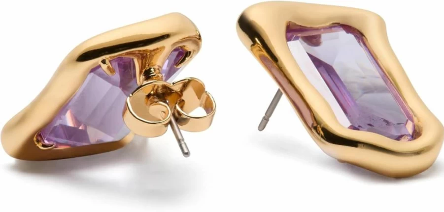 Kate Spade New York Molten Glass Stud Earrings – Sparkling Crystal Accent Studs for Women