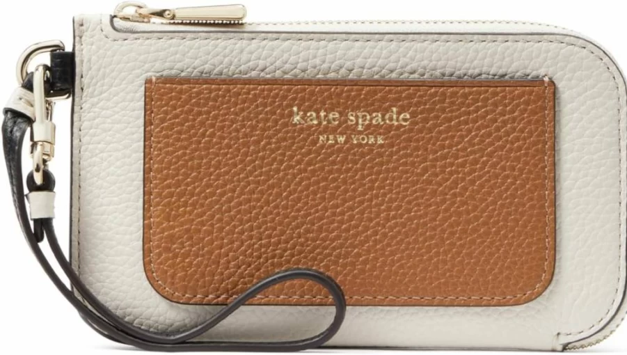 Kate Spade New York Ava Leather Wristlet Card Holder with Coin Pocket