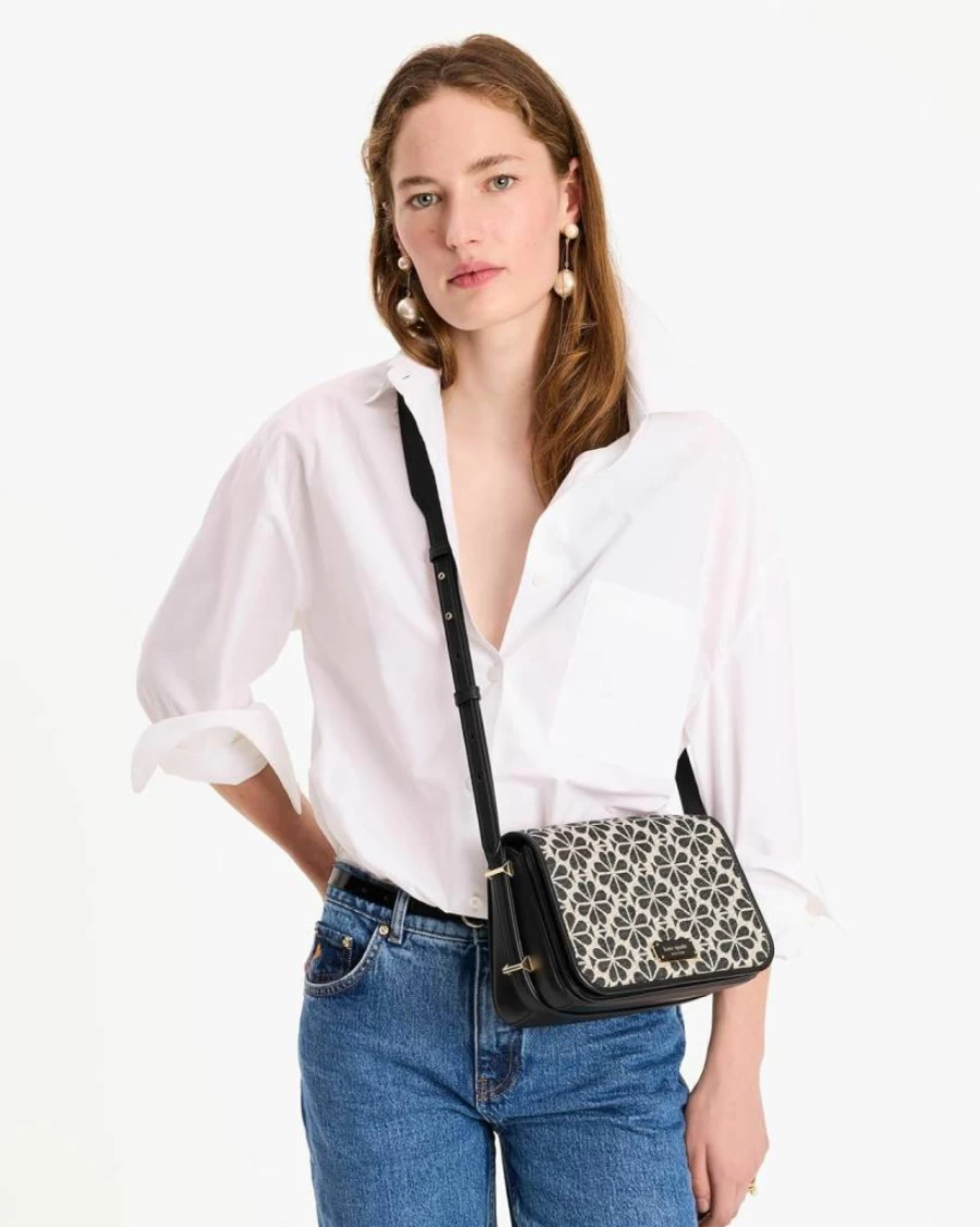 Kate Spade New York Liv Small Crossbody Bag with Floral Jacquard Design