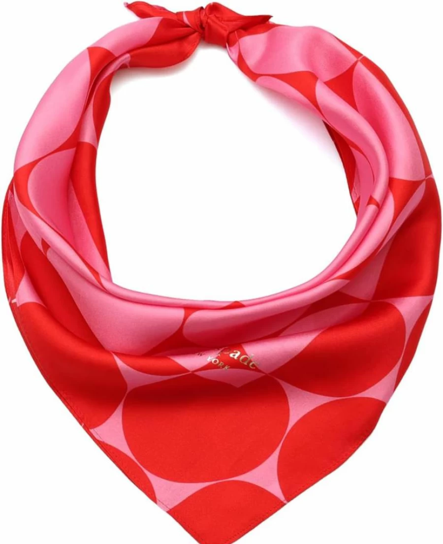 Kate Spade New York Women's Lightweight Silk Bandana Scarf – Stylish Dot Print Fashion Accessory