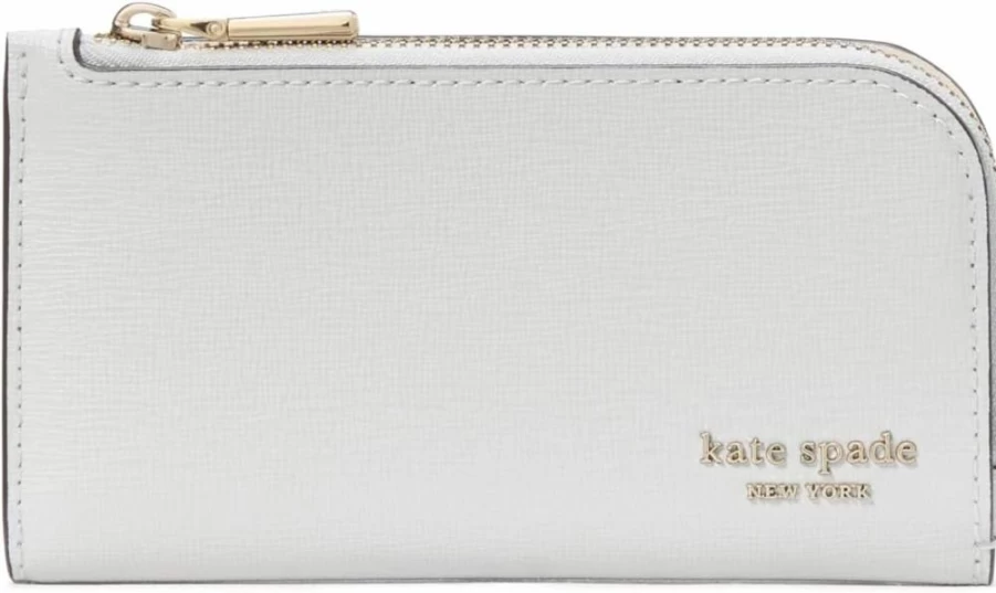 Kate Spade New York Devin Saffiano Leather Wallet for Women | Slim Bifold Card Holder | Small RFID Purse with Multiple Card Slots