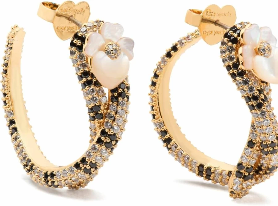 Kate Spade New York Clear Multi Hoop Earrings for Women, Fashion Jewelry Accessories