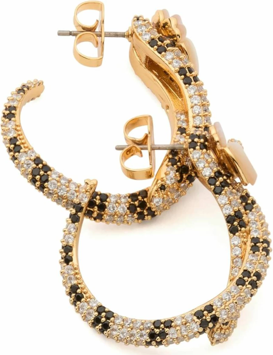 Kate Spade New York Clear Multi Hoop Earrings for Women, Fashion Jewelry Accessories