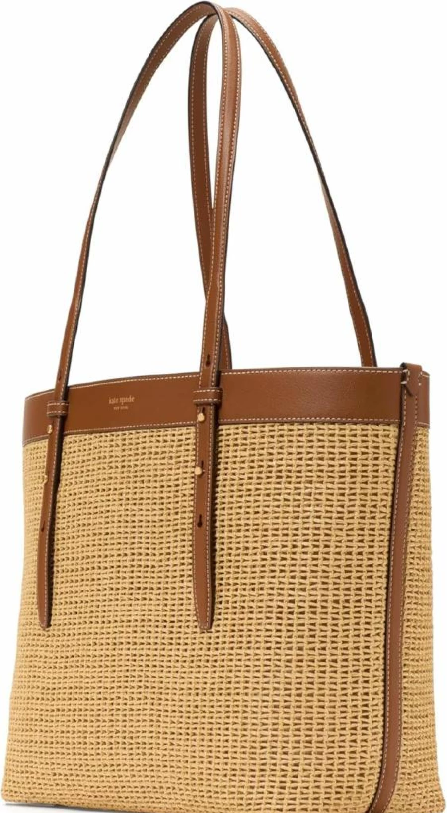 Kate Spade New York Cavern Clay Multi Straw Do It All Large Tote Bag