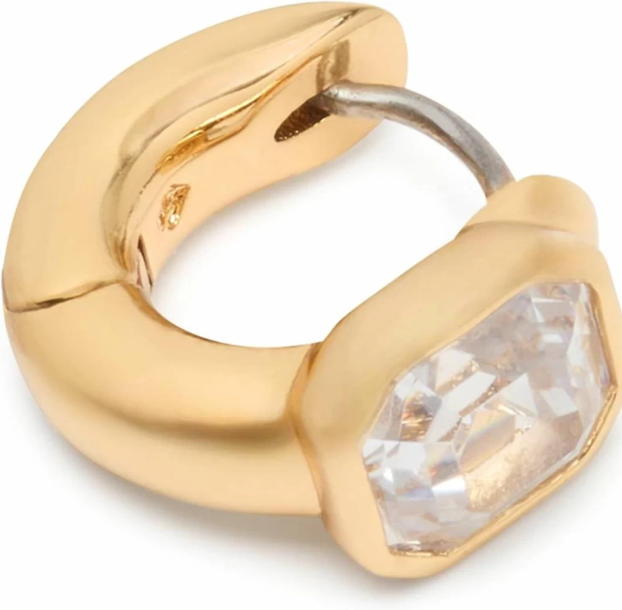 Kate Spade New York Keep Sparkling Huggie Earrings: Elegant Gold Hoop Earrings for Women