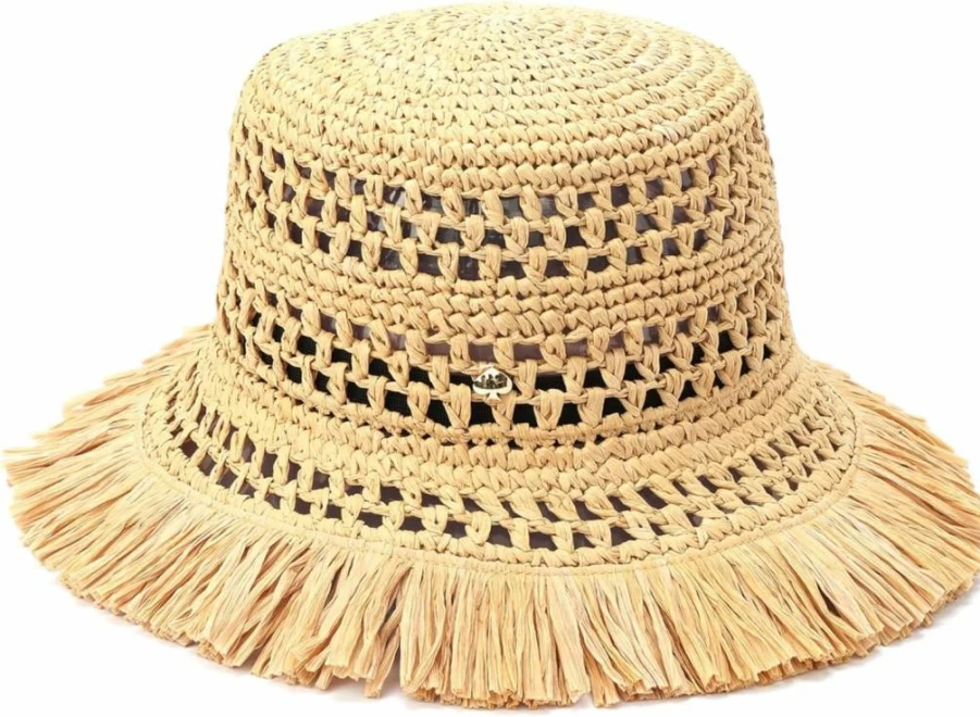 Kate Spade New York Women's Cloche Hat with Fringe Detail, Summer Fashion Accessory for Women