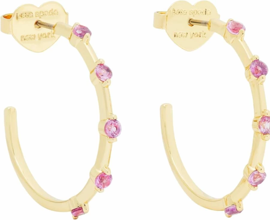 Kate Spade New York Hint Of Shimmer Hoop Earrings - Sparkling Gold/Silver Hoops for Women