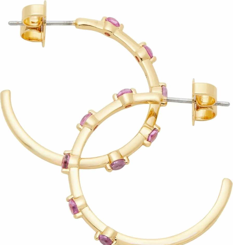 Kate Spade New York Hint Of Shimmer Hoop Earrings - Sparkling Gold/Silver Hoops for Women