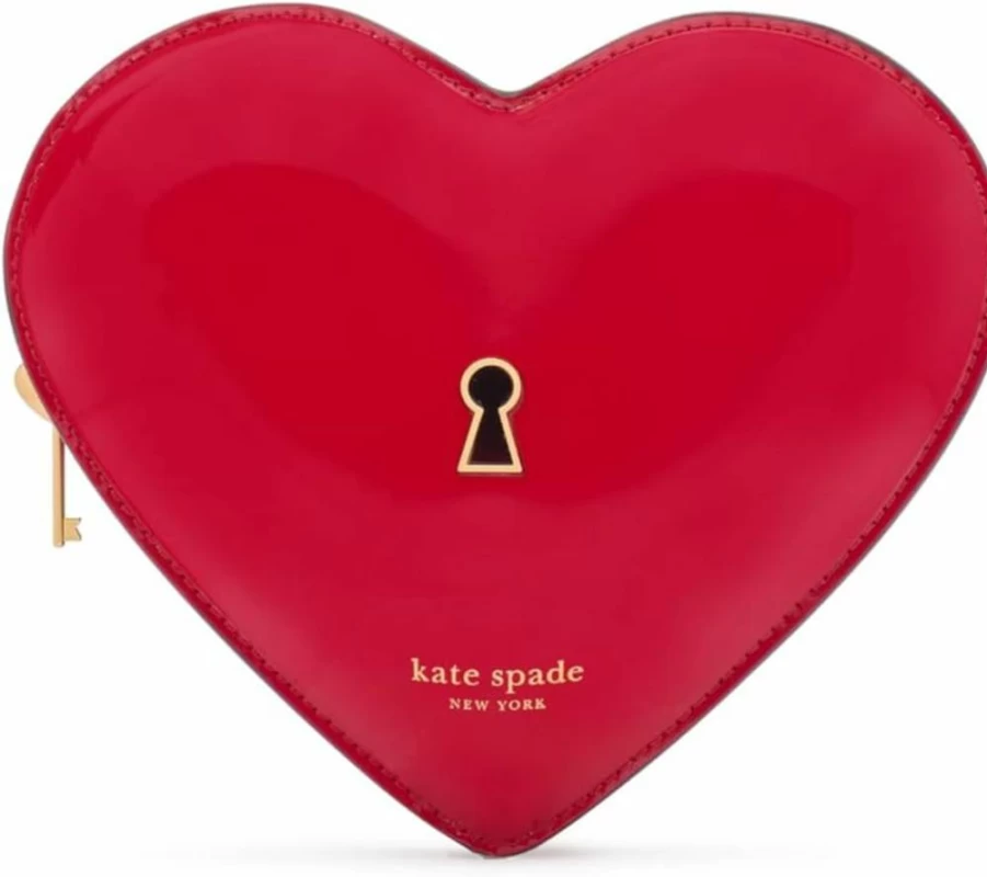 Kate Spade New York Key To My Heart 3D Patent Leather Crossbody Bag in Cherry Rouge