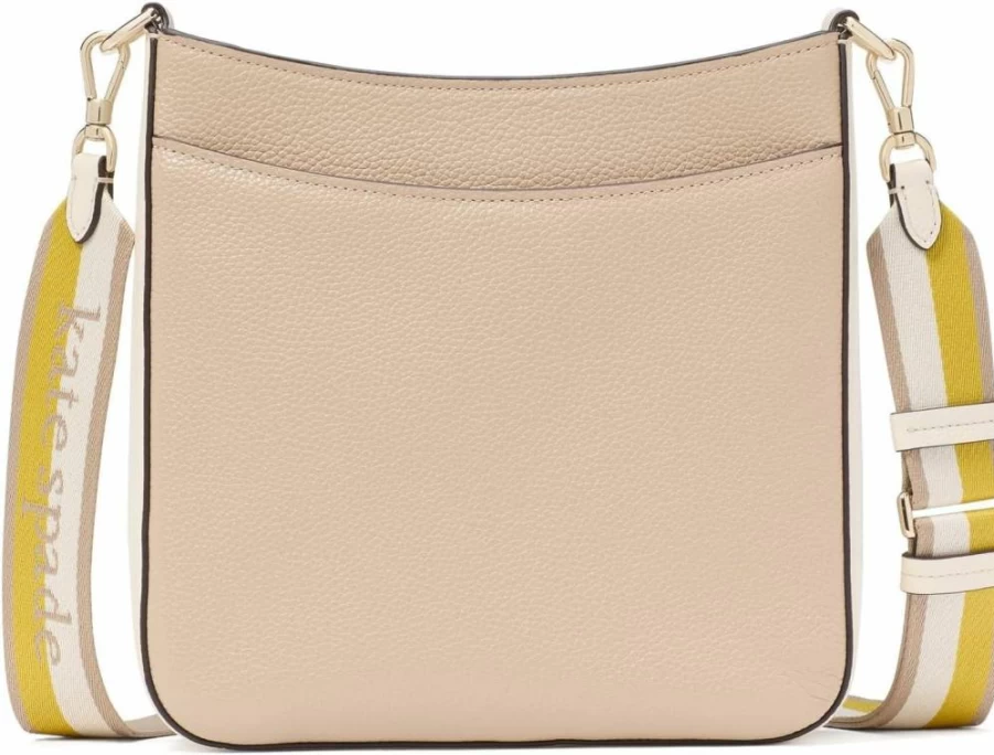 Kate Spade New York Hudson Large Leather Crossbody Bag in Colorblock Pebbled Leather