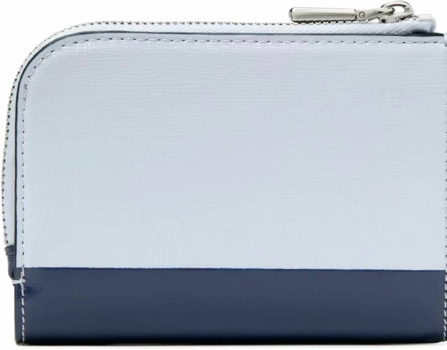 Kate Spade New York Devin Small Leather Wallet in Pale Sapphirine Multi Colorblocked Design