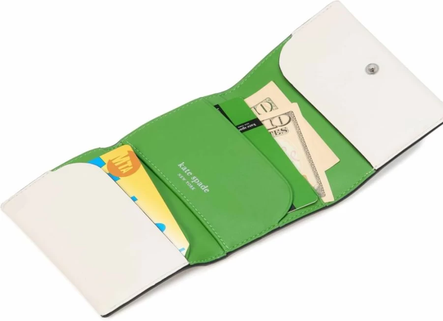 Kate Spade New York Women's Leather Trifold Wallet - Smooth Card Case for Women