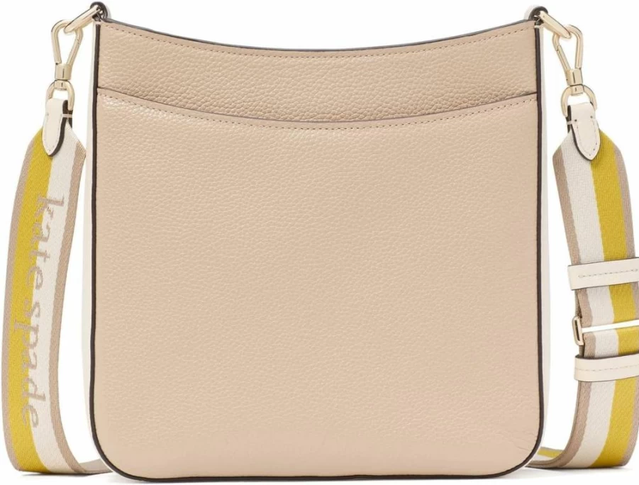 Kate Spade New York Hudson Large Leather Crossbody Bag in Colorblock Pebbled Leather