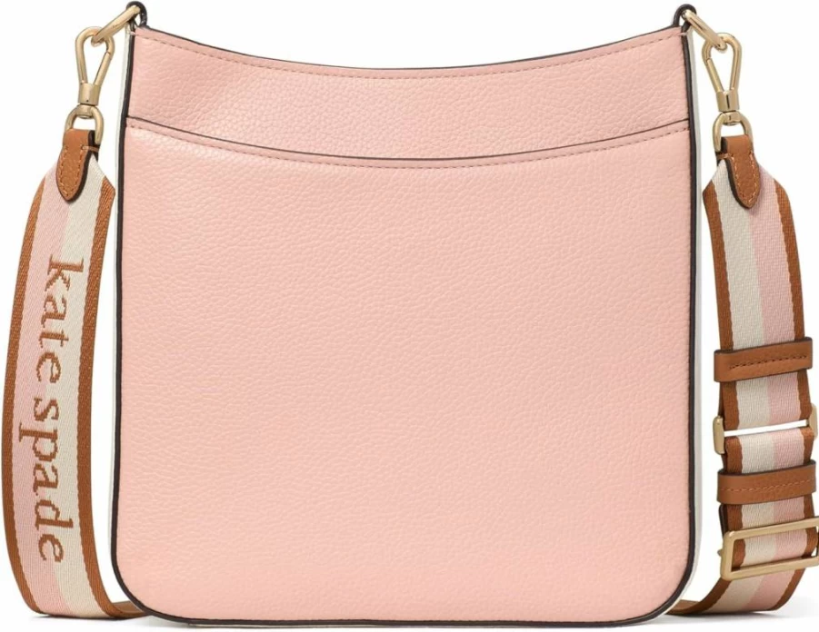 Kate Spade New York Devin Leather Crossbody Bag - Saffiano Double Zip Dome Handbag for Women
