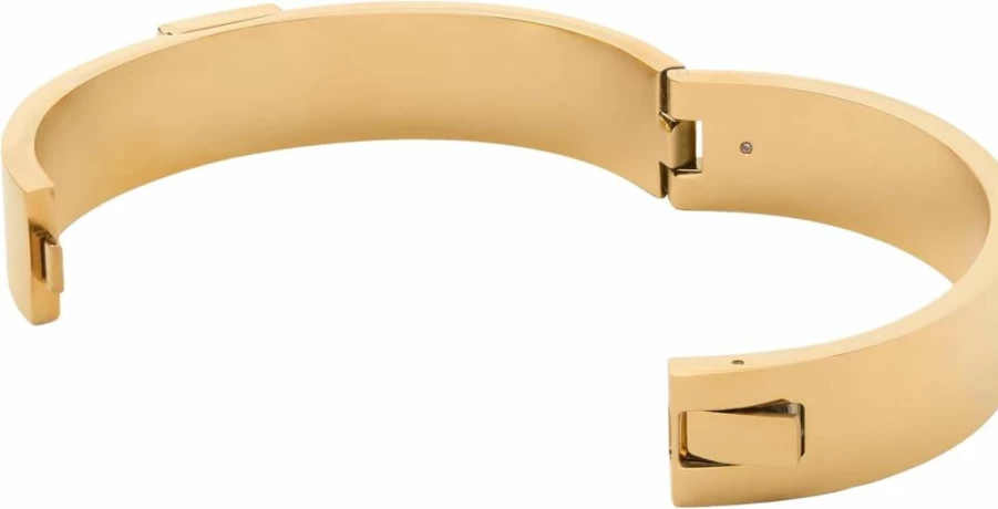 Kate Spade New York Dakota Hinged Bangle Bracelet for Women - Signature Gold-Tone Cuff