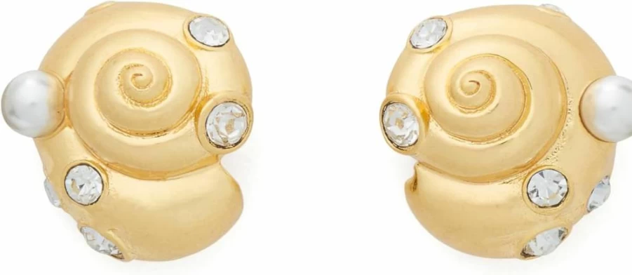 Kate Spade New York Beachside Stud Earrings: Stylish Gold-Tone Studs for Women