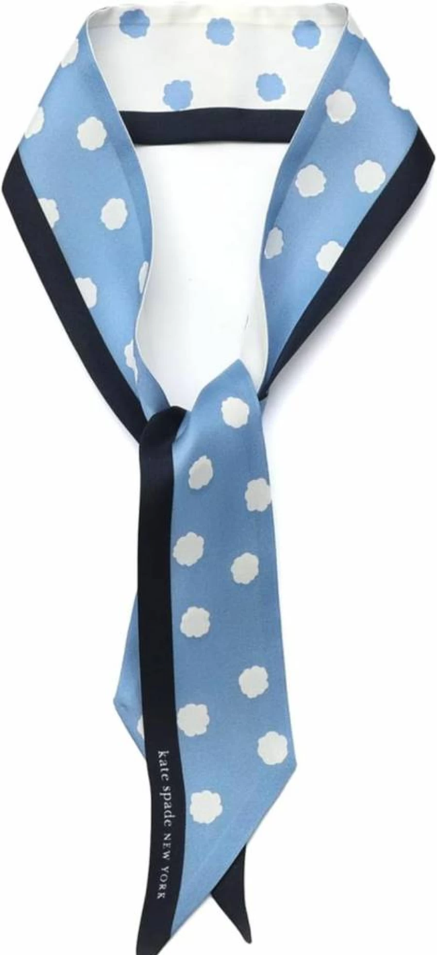 Kate Spade New York Women's Sea Spray Dot Silk Scarf – Lightweight Stylish Accessory for Everyday Wear