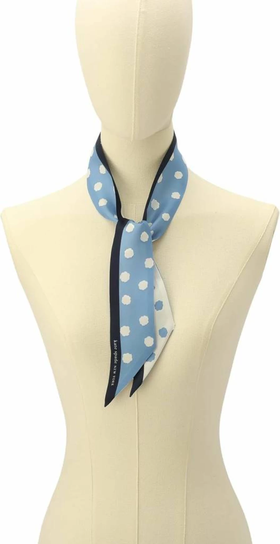 Kate Spade New York Women's Sea Spray Dot Silk Scarf – Lightweight Stylish Accessory for Everyday Wear